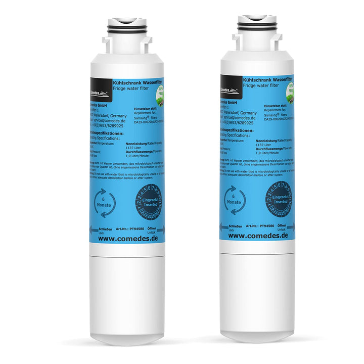 Comedes Wasser-Filter für Samsung DA97-08006 Side-by-Side Kühlschränke, Ersatz für Samsung DA29-0002