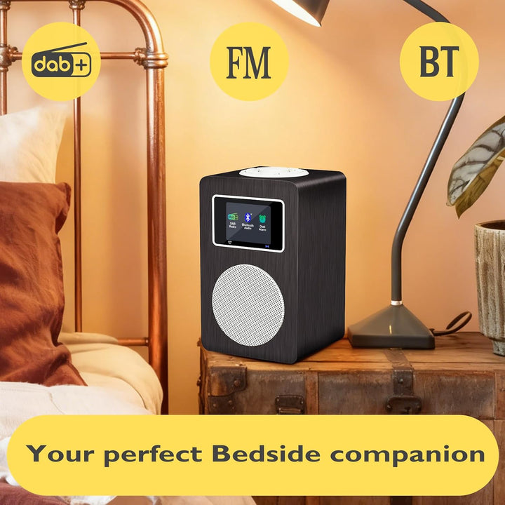 MangoKit MD4 DAB Radio mit Bluetooth,DAB Plus Digitalradio,UKW Radio,Küchenradios,Netz- und Batterie