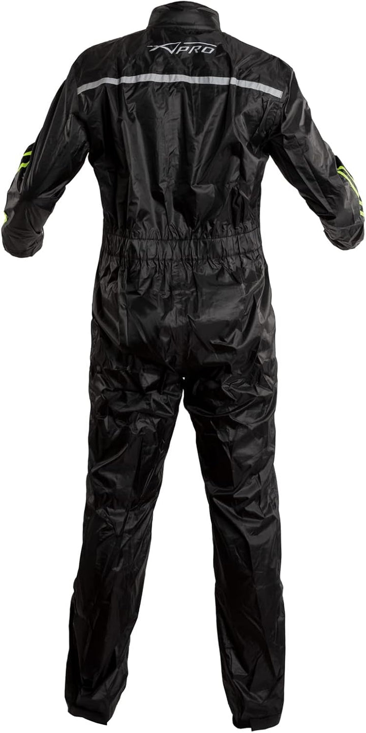 A-Pro Regenjacke Regenkombi Wasserdicht Motorrad Regenanzug Regenhose Fluo M M Fluo, M Fluo