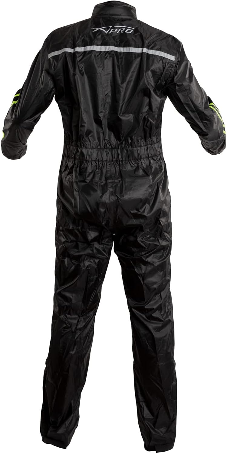 A-Pro Regenjacke Regenkombi Wasserdicht Regenanzug Motorrad Regenhose Fluo XL, Fluo