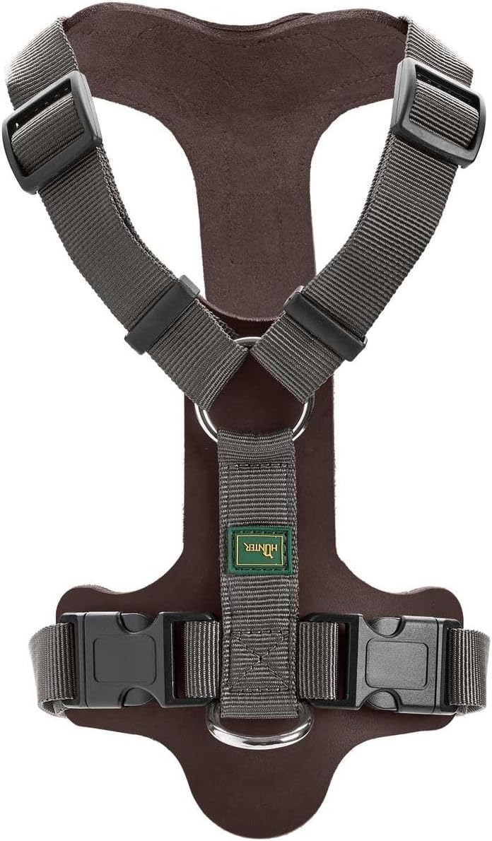 HUNTER AALBORG MIXED Hundegeschirr, XS-S, dunkelbraun/grau dunkelbraun/grau 38 - 51 cm, dunkelbraun/