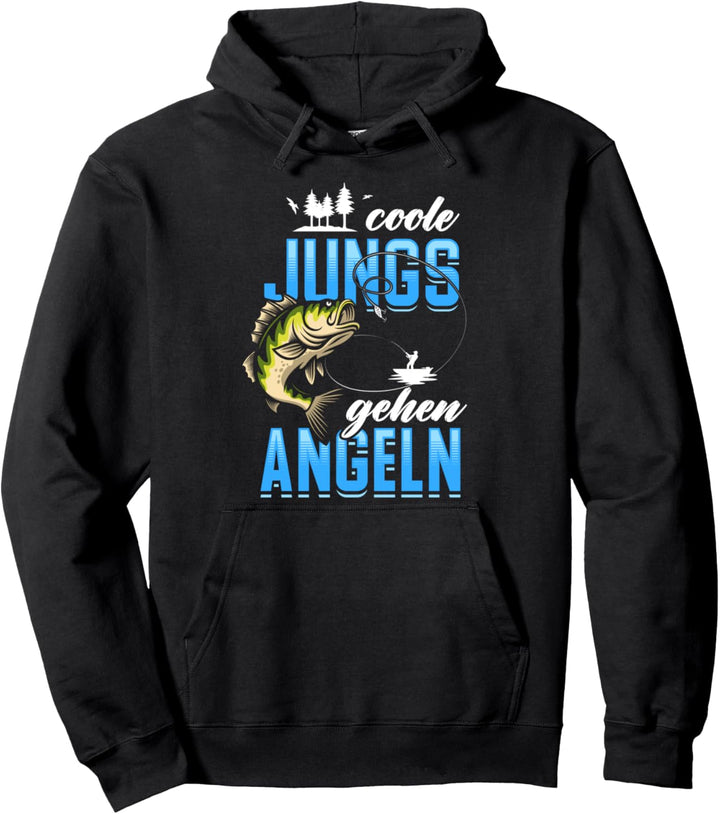 coole Jungs gehen Angeln Karpfen Hecht Mann Carp Fishing Pullover Hoodie