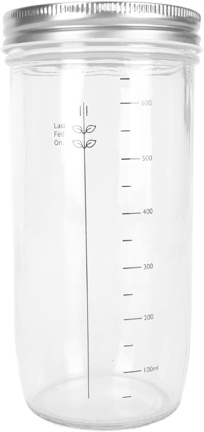 Sauerteig Glas Einzigartige Grosse Öffnung, Sourdough Starter Jar Umfangreiches Brotback Kit, Gärbox