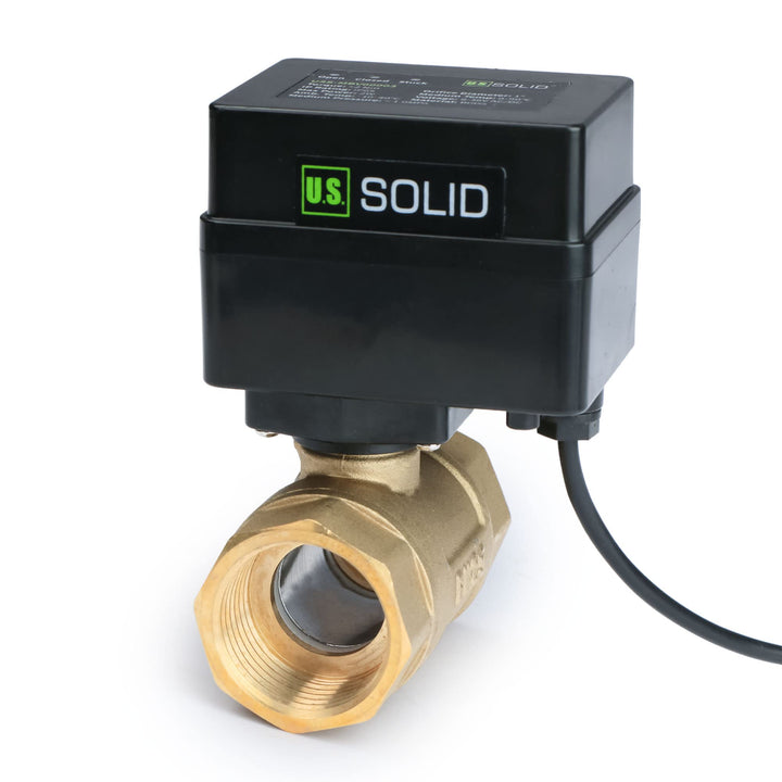 Motorisierter Kugelhahn – 1” Messing-Kugelhahn mit Standardanschluss, 9–36 V AC/DC, 2-Draht-Auto-Ret