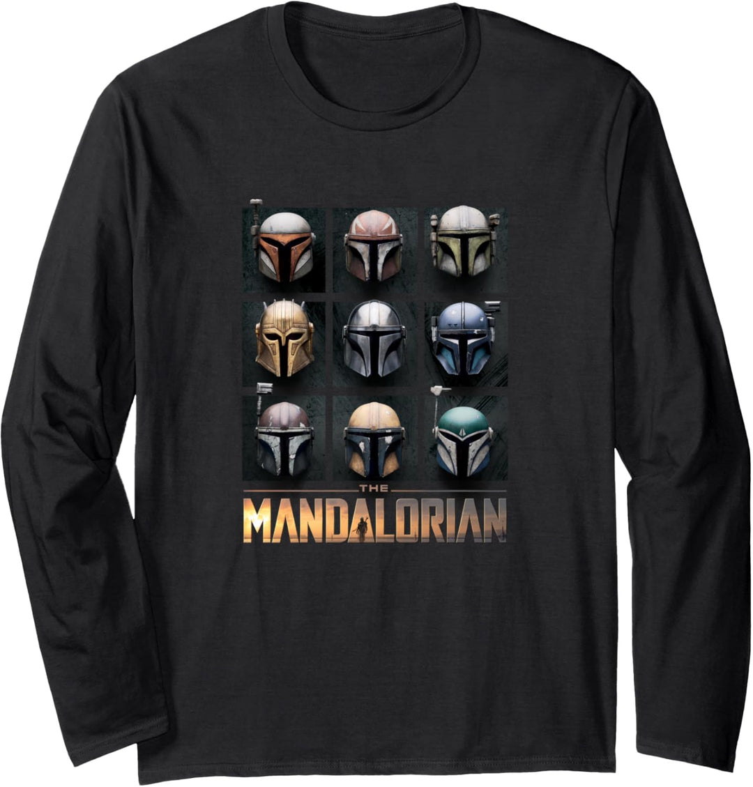 Star Wars The Mandalorian Helmet Box Up Langarmshirt