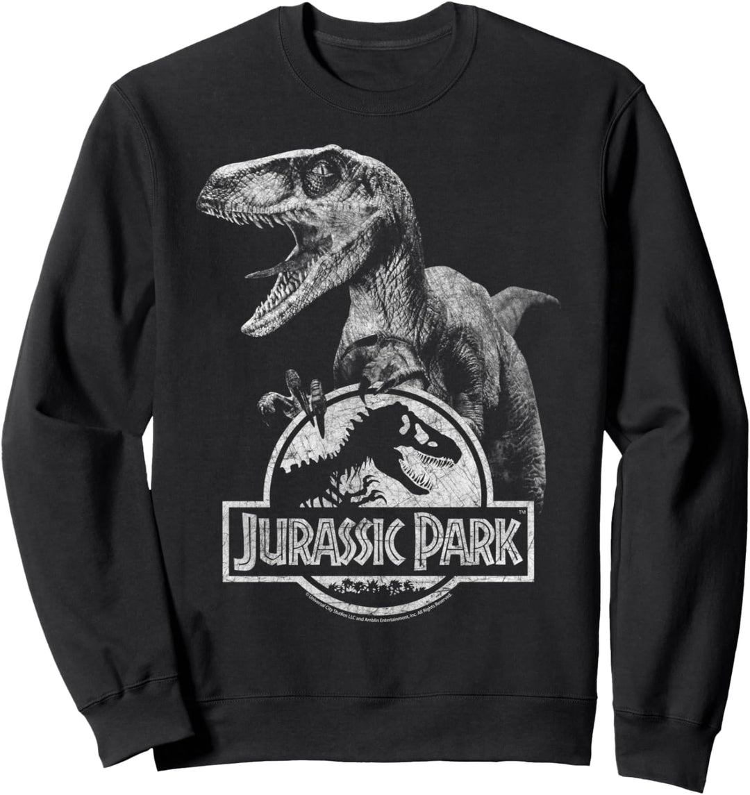 Jurassic Park Velociraptor Holding Logo Sweatshirt