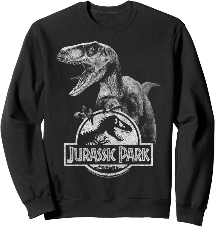 Jurassic Park Velociraptor Holding Logo Sweatshirt