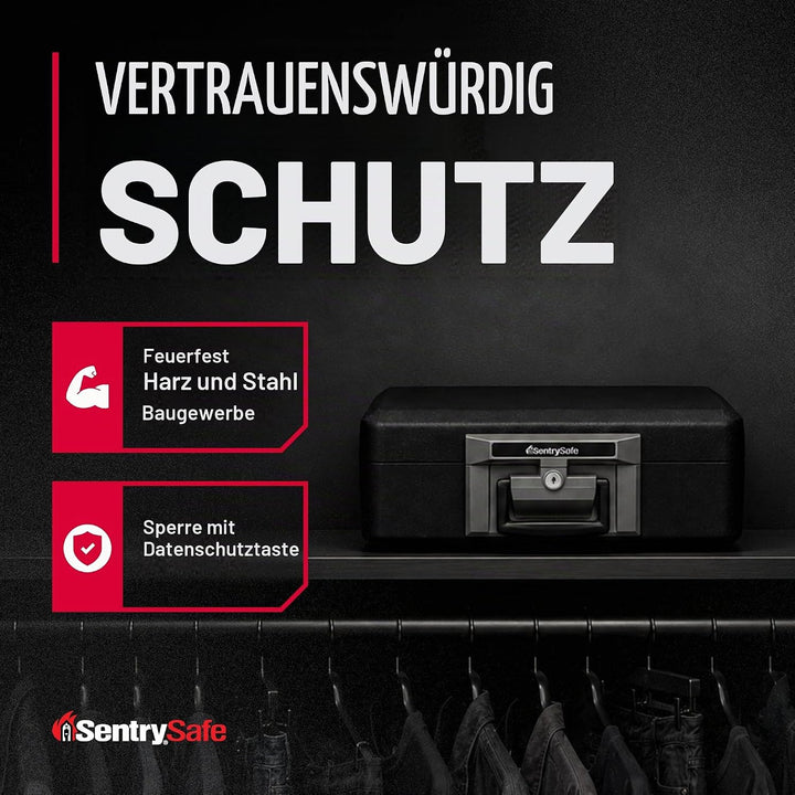 Sentry Safe 1160 1160 cm Feuerfester Schlosskasten, Schwarz, 0.25 cu. ft, Schwarz
