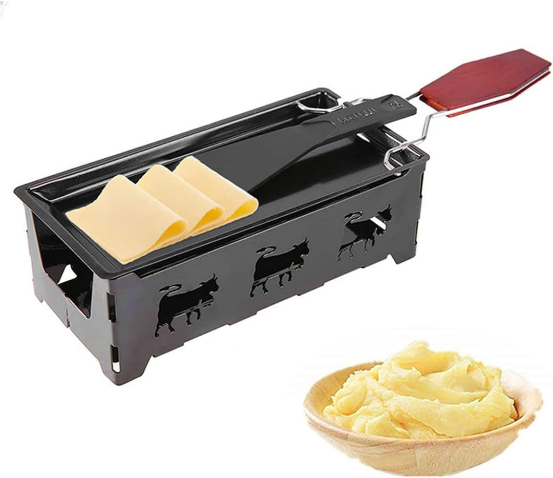 RoseFlower Mini-Raclette-Grill Einzelset für 1-2 Personen, Antihaft-Käse Raclette Rotaster Ofen Mit