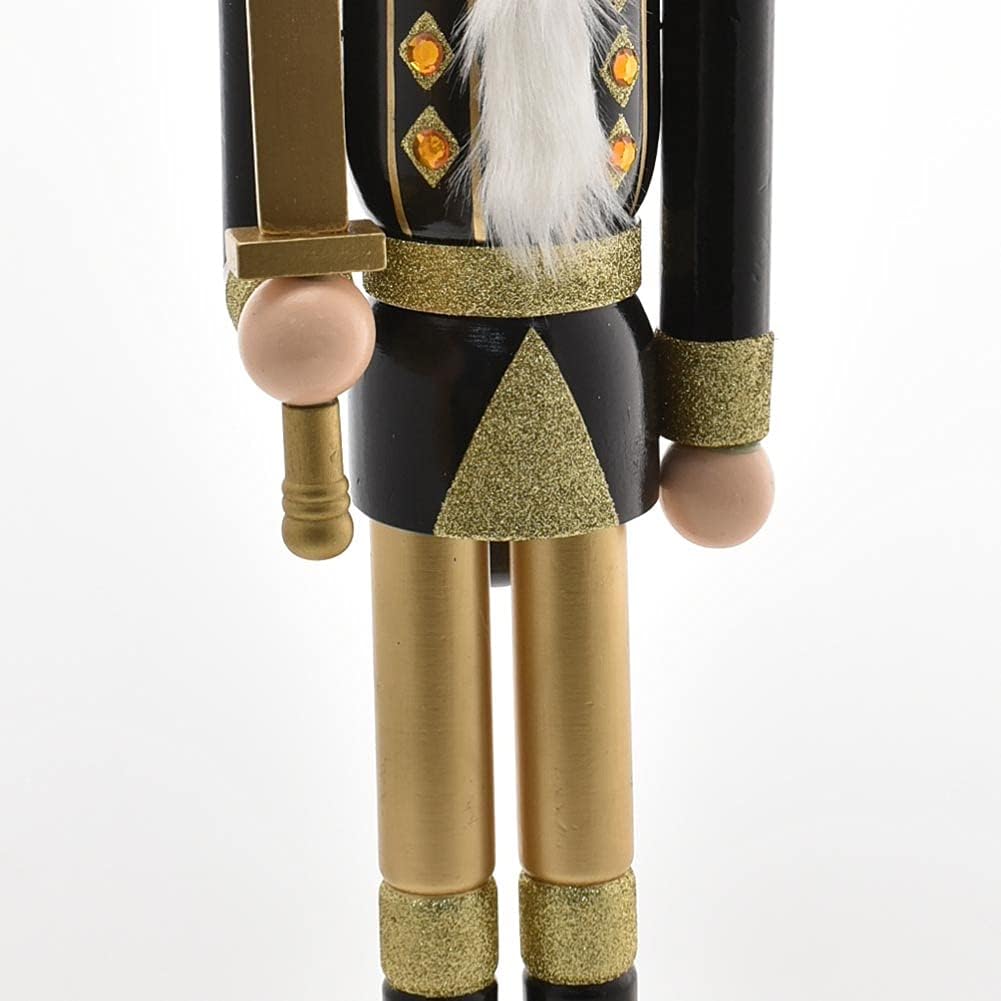 BAKAJI Riesiger hölzerner Nussknacker Soldat Weihnachtsnussknacker Höhe 106 cm Gemalte Kleider Bart