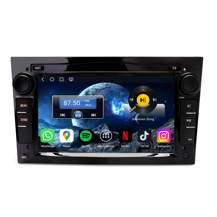 Erisin 7 Zoll 8-Kern 4GB+64GB Android 16 Autoradio Bluetooth GPS Navigation für Opel Corsa D Corsa C