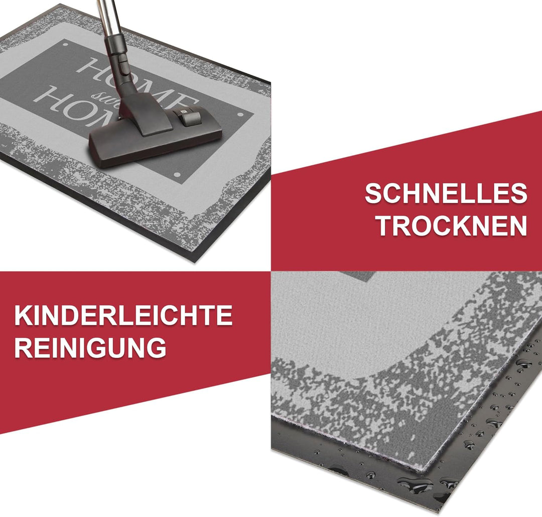 Valia Home Hochwertige Fussmatte 60x80 cm (Large) – Schmutzfangmatte für Innen & Aussen, rutschfest