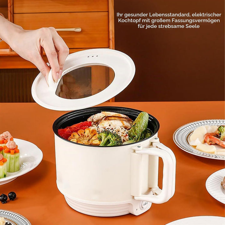 Elektrischer Hot Pot, 1,8 L, Grosses Fassungsvermögen, 2 Gänge, Verstellbar, Tragbar, Antihaftbeschi