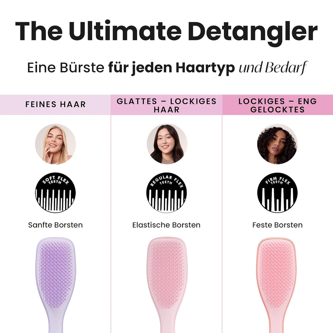 Tangle Teezer Ultimate Detangler Haarbürste für Coloriertes, Feines & Dünnes Haar – Sanfte Zweistufi