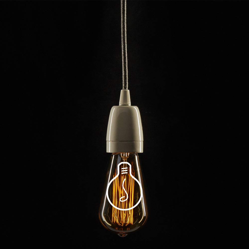 Amarcords - Textilkabel für Lampen RAUCH, rund, Hanf, 10 Meter, mit 2 Leiter 2x0,75 - Stoffkabel mit