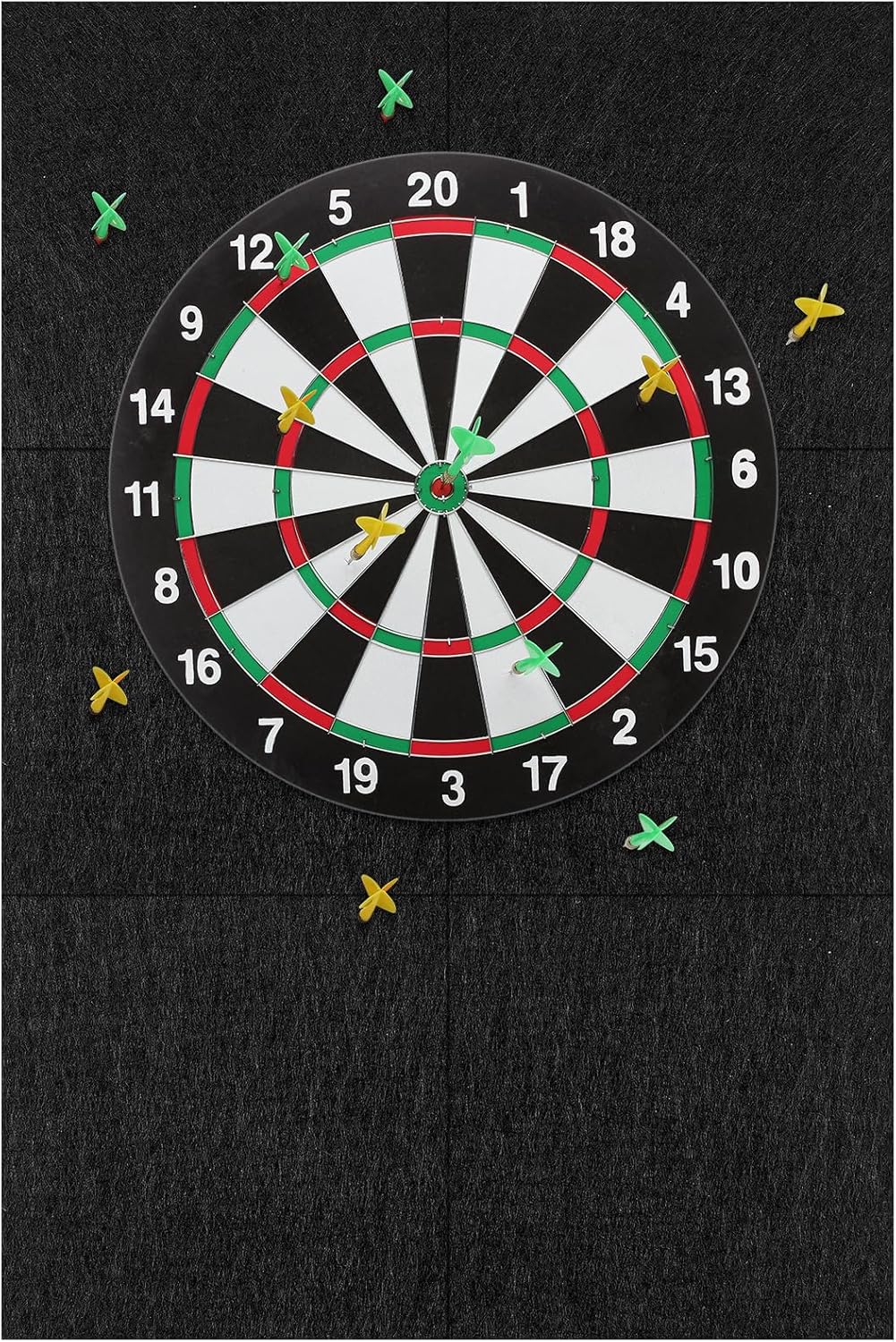 Flintronic Filz Dartboard-Wandschutz, HBT: 900x600x12mm, Dartscheiben Umrandung, Selbstklebend, Gesp