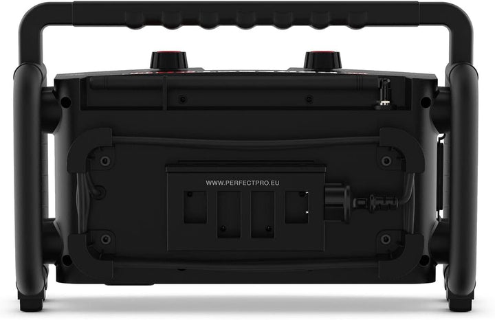 PerfectPro Baustellenradio ROCKBULL, DAB+ und UKW-Empfang, Bluetooth, AUX-Eingang, Akku integriert,