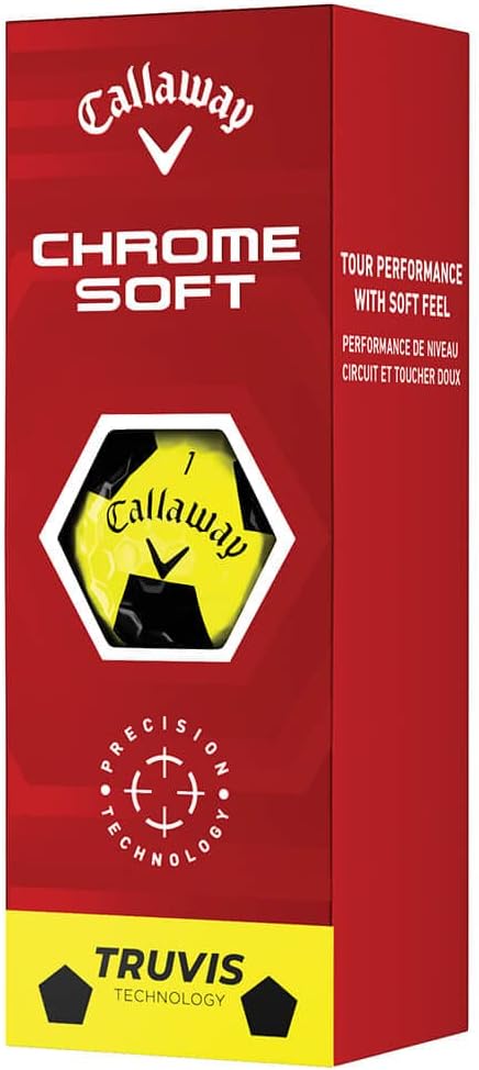 Callaway Golf Chrome Soft Golfbälle (Serie 2022) Truvis Yellow, Truvis Yellow