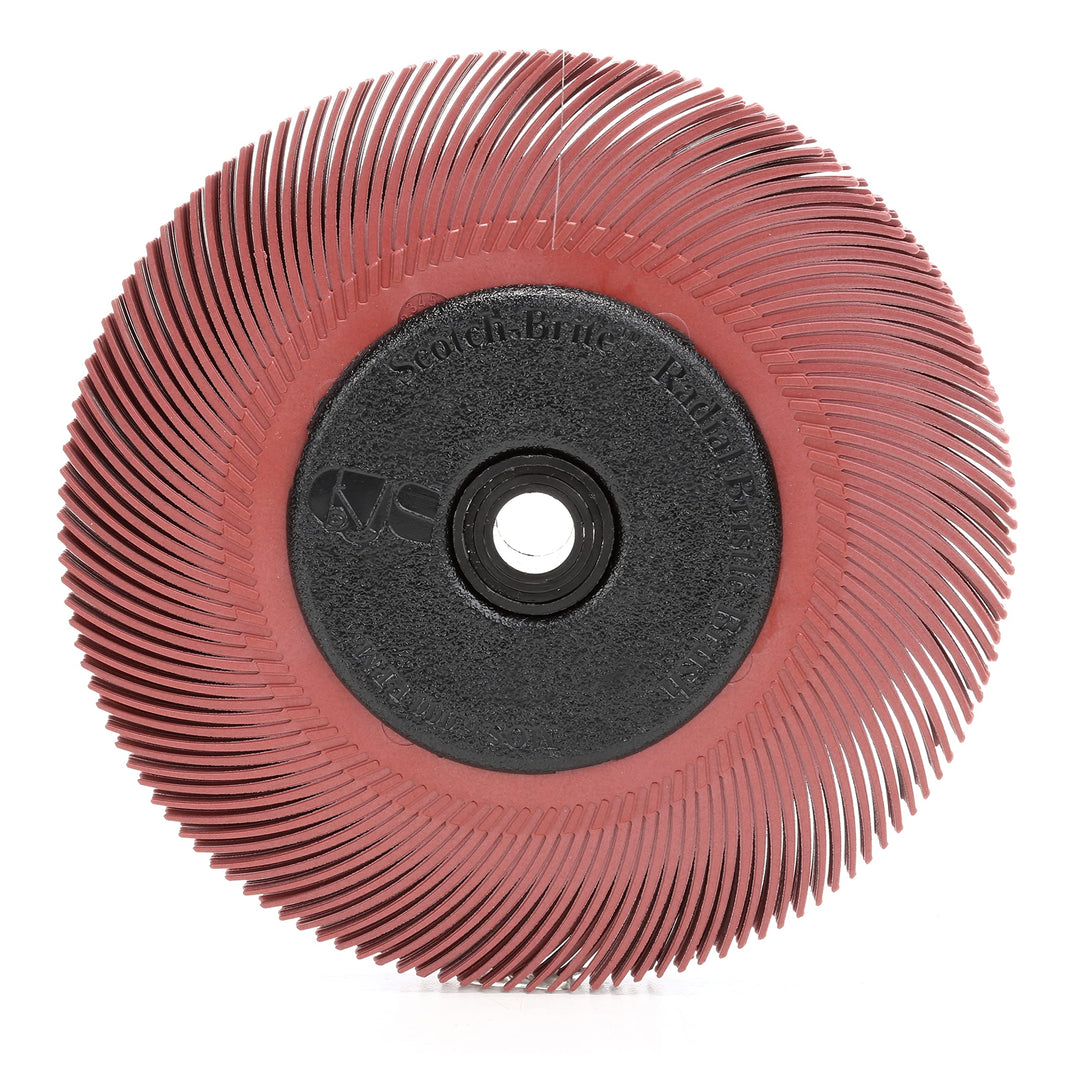 3M 33213 Scotch-Brite Radial Bristle Brush BB-ZB mit Adapter, P220, Typ C, 152,4 mm, 12,7 mm, Rot
