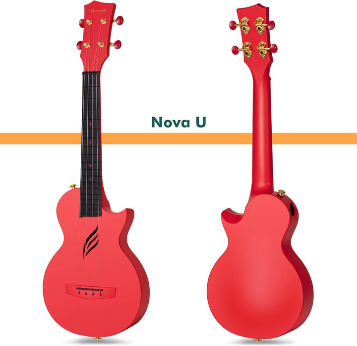 Enya Konzert Ukulele Nova U 23 Zoll Kohlefaser Anfänger und Fortgeschrittene Ukulelen Set mit Tasche