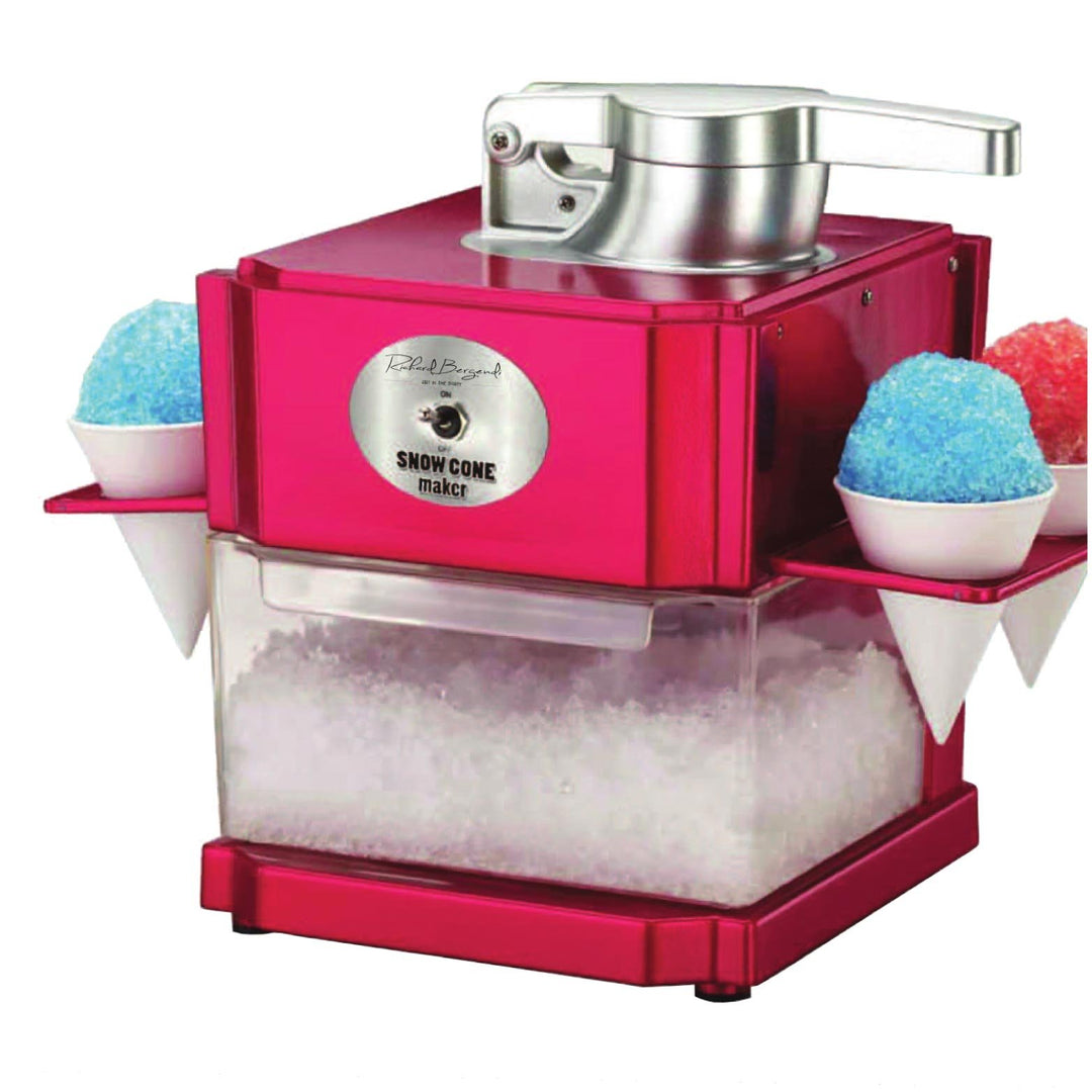 CF HomeEdition Snowcone/Slushie Maker, Eiscrusher, Geraspeltes EIS mit 4 Eisbechern und