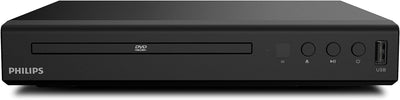 Philips DVD-Player TAEP200/20 - 2021 Modell - Für nahezu alle Disc-Formate - USB Media Link - Schwar