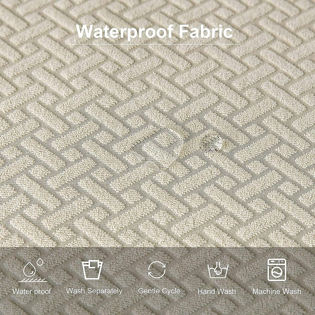 LANSHENG Stuhlbezug Sitzfläche Waschbarer Stretch Wasserdicht Jacquard Bezug für Stühle Esszimmerstu
