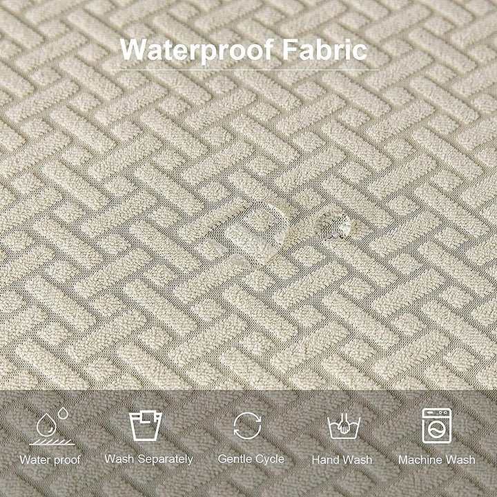 LANSHENG Stuhlbezug Sitzfläche Waschbarer Stretch Wasserdicht Jacquard Bezug für Stühle Esszimmerstu