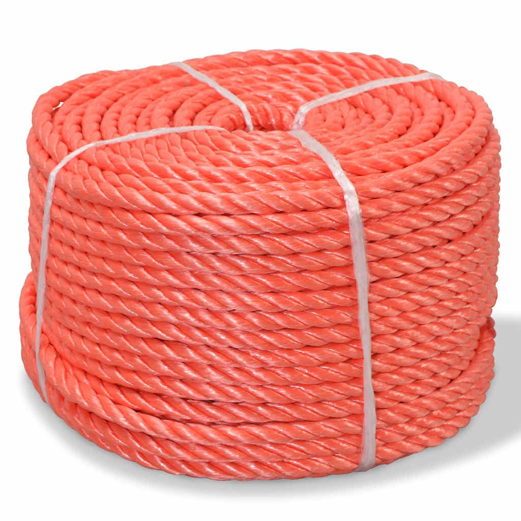 vidaXL Polypropylenseil 16mm 100m Orange PP Seil Schnur Flechtleine Tauwerk 16 mm/ 100 m Orange, 16