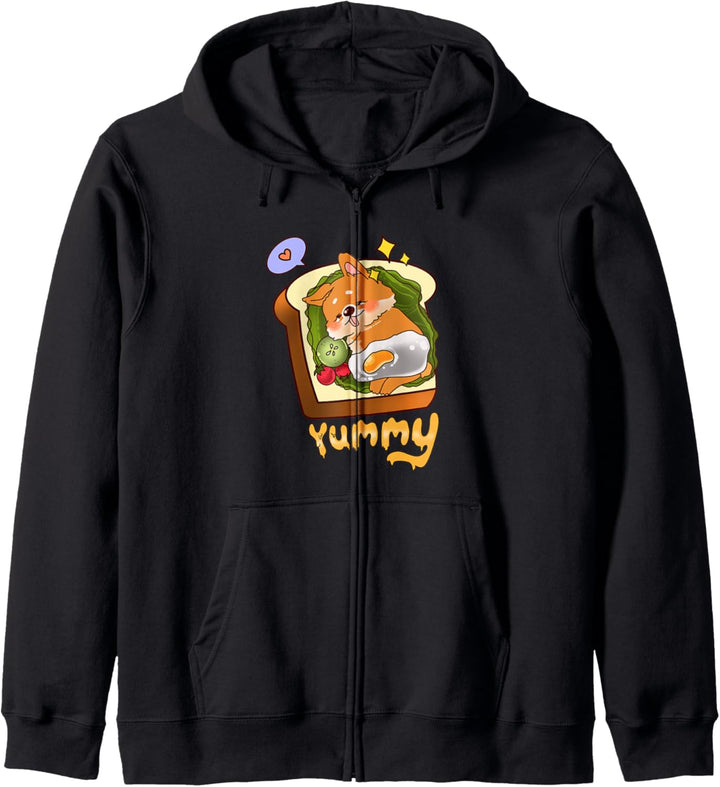 Hunde Welpe im Sandwich, Mädchen, Kinder, Kawaii Kult Kapuzenjacke