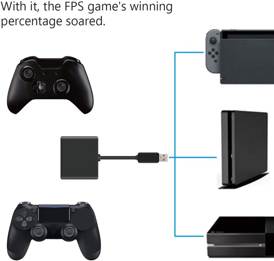 ASHATA USB-Adapter Gaming Tastatur und Maus, Maus und Tastatur Konverter Adapter für PS4/PS3/Xbox On