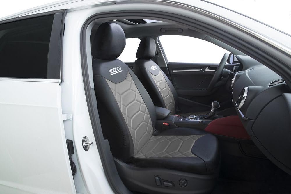 SPARCO SPC1016GR Komplettes Set Sitzbezüge Grau und Schwarz