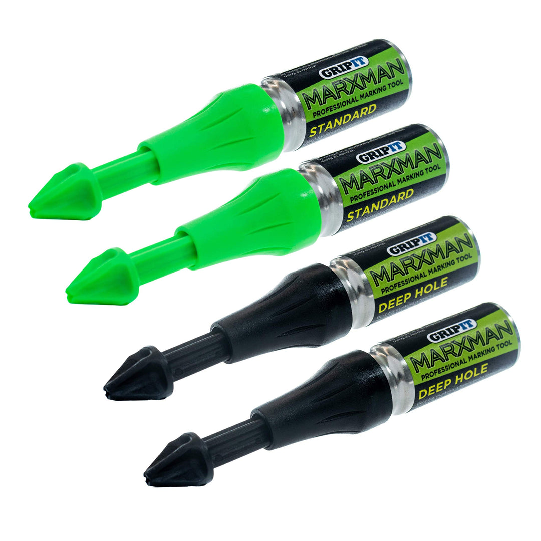 MarXman Green Standard x2 Kreide schwarz tief x2 Markierungsstift Loch Markierungswerkzeug