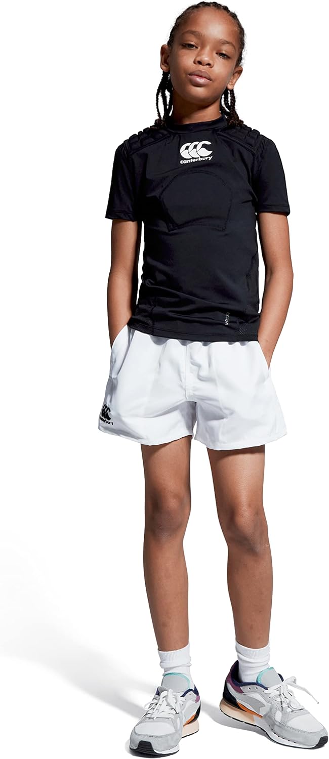 Canterbury Unisex Jugend CCC-Schutz Rugby-Schutzweste MB Schwarz/Weiss/Silber, MB Schwarz/Weiss/Silb