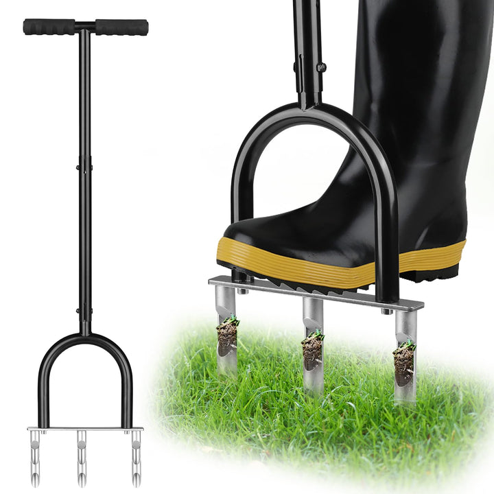 Aerifizierer für Rasen | 3 Hohlspoon Rasenbelüfter, Rasenspecht Aerifizierer - Premium Gartengerät z