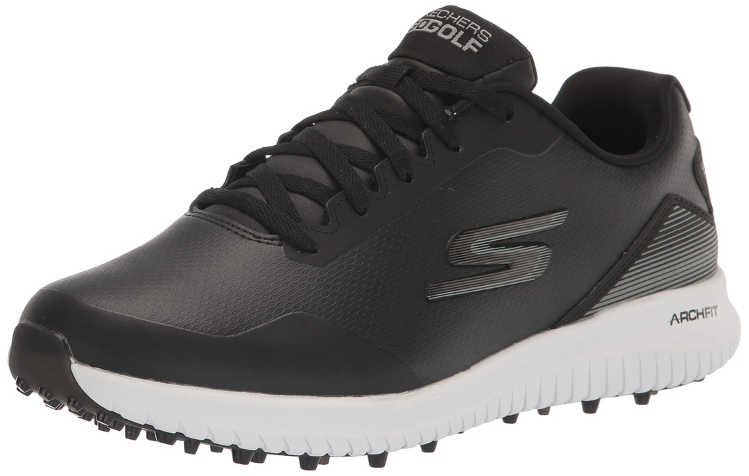 Skechers Herren Max Fairway 3 Arch Fit Spikeless Golfschuh Sneaker 45 EU Schwarz Weiss, 45 EU Schwar