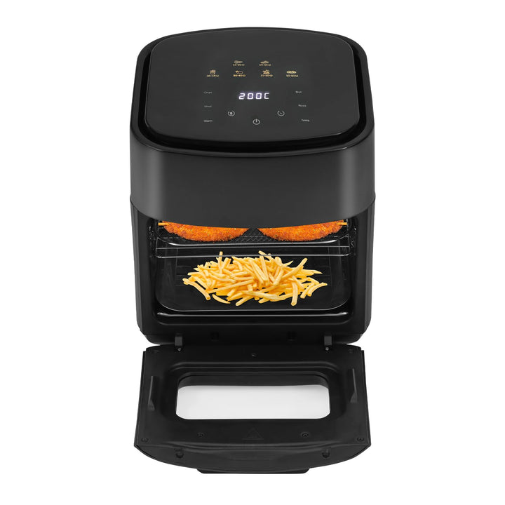 15L Minibackofen Heissluftfritteuse, Heissluft-Backofen 1400W mit 3 Zubehör, Heissluftfritteuse mit