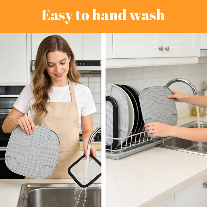 Airfryer Zubehör für Ninja CRISPi FN101EU, Inklusive1 Hitzebeständige Magnetische Spritzschutze Pass
