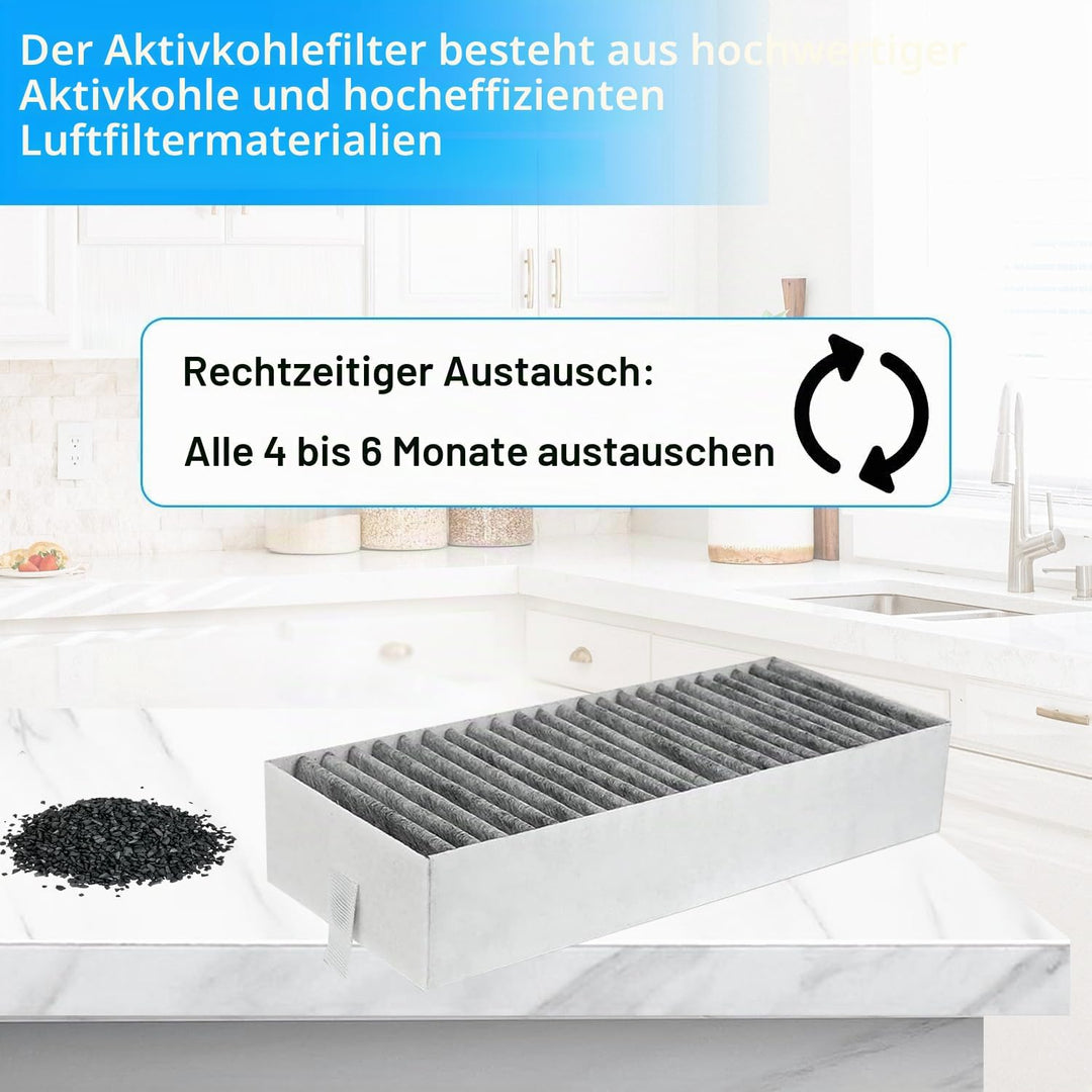 4 Stück Aktivkohlefilter für Dunstabzugshauben, Kohlefilter für Bosch/Siemens HZ9VRCR0 und 17004796