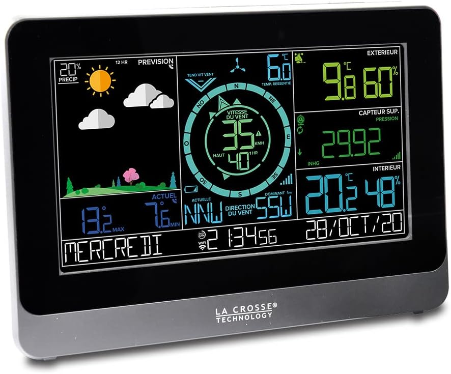 La Crosse Technology - WS6863 Wetterstation Semi-Professional mit WLAN-Verbindung – Schwarz