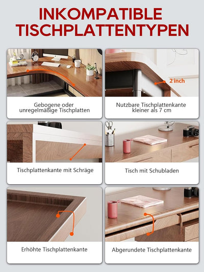 NODOCA Kabelmanagement unter dem Schreibtisch, Ohne Bohren Untertisch Kabelmanagement, Kabelkanal Sc