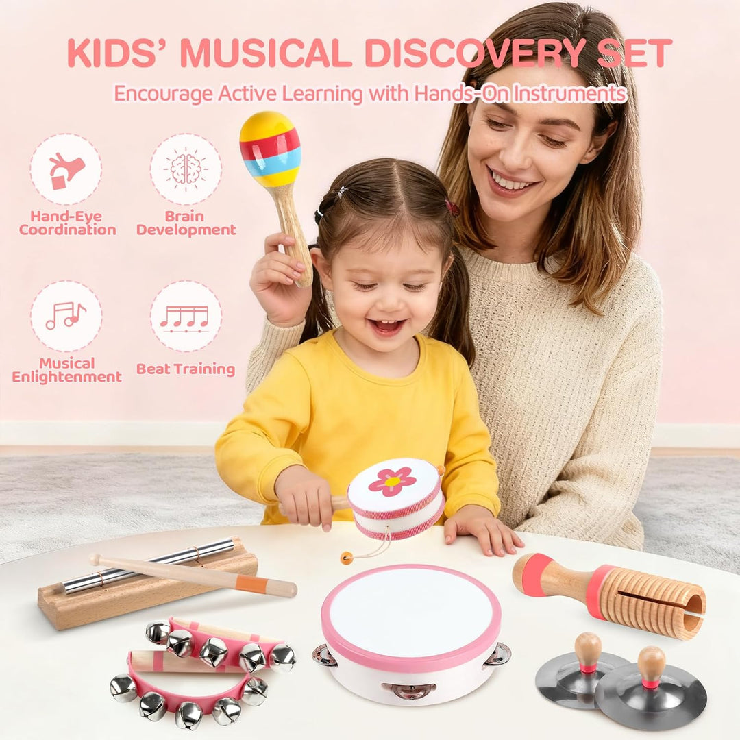 Musikinstrumente für Babys – Montessori-Musikspielzeug für Kleinkinder, Schlaginstrumenten-Set aus H