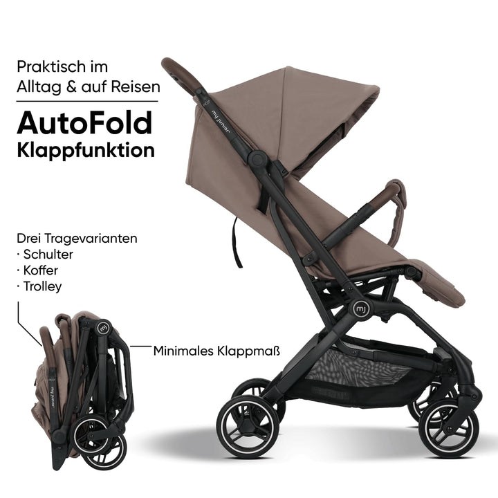 my junior® Buggy PICO² | bis 22kg | Einhand AutoFold-Klappmechanismus | Ergonomische Liegeposition n
