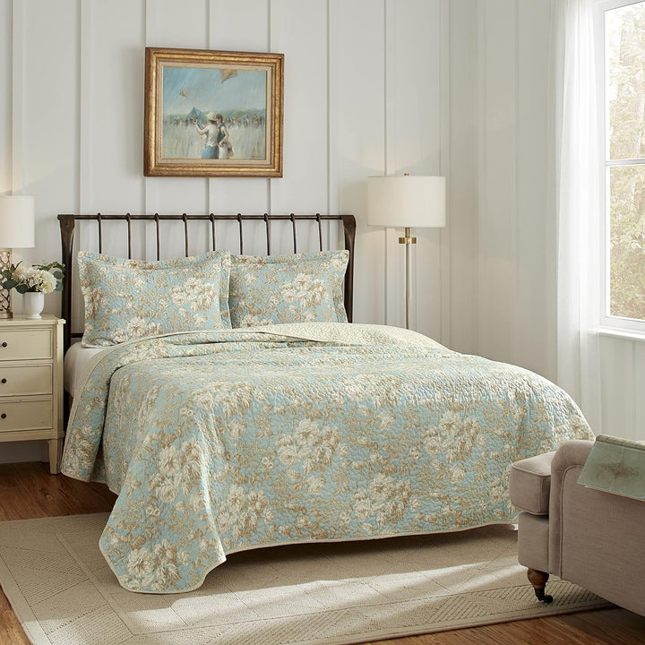 Laura Ashley Brompton Serene Umdrehbar Set, Serene, Twin, Twin