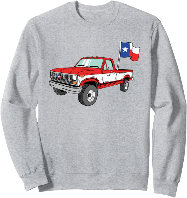 Vintage Truck & State Flag of Texas Minimalist Sweatshirt