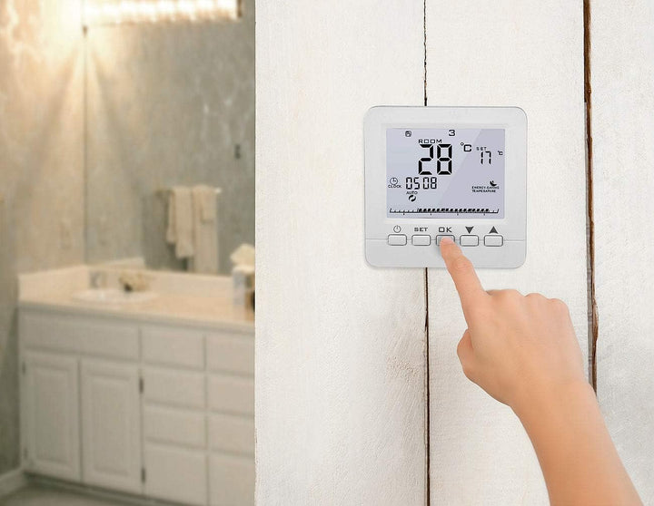revolt Wandthermostat: 4er-Set WLAN-Thermostate für Fussbodenheizung, für Siri, Alexa & GA (Raum The