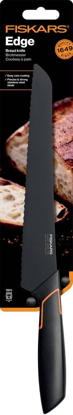 Fiskars Brotmesser, Modernes Design, Gesamtlänge: 35 cm, Qualitätsstahl/Kunststoff, Edge, 1003093 23