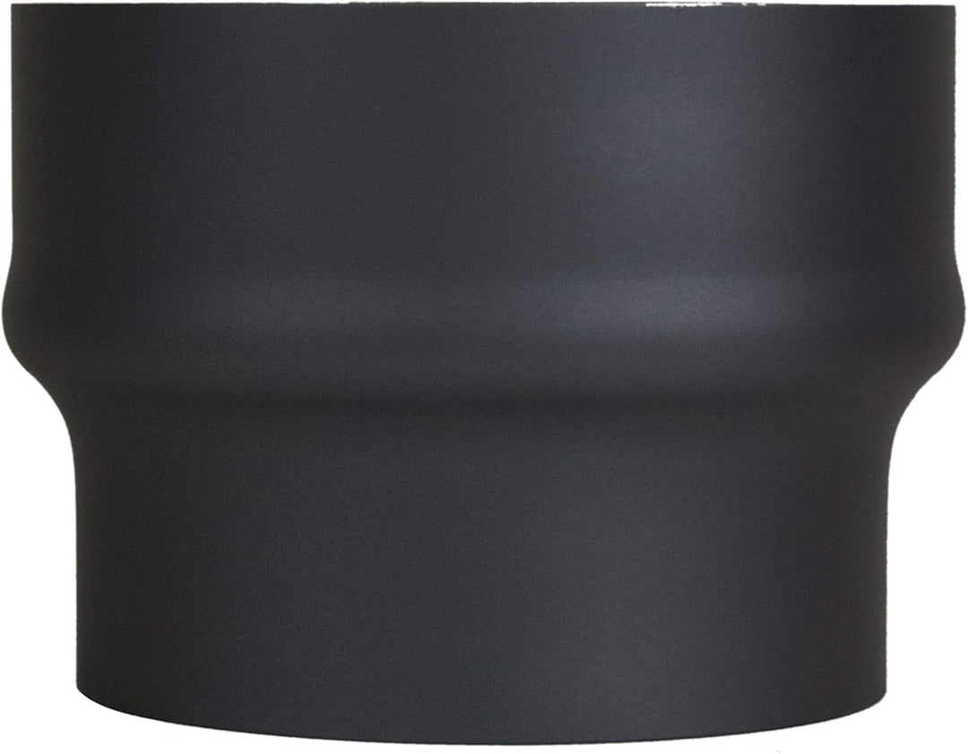 LANZZAS Ofenrohr Erweiterung von 150 mm auf 180 mm, Farbe: schwarz-metallic, (im Durchmesser Ø 150 m
