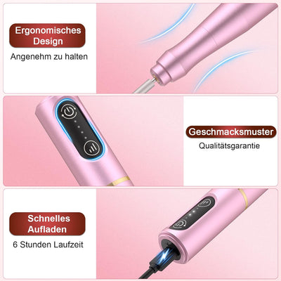 Auriox Nagelfräser Kabellos, 12 in 1 Fräser für Gelnägel 25000 u/min, Akku Elektrische Nagelfeile fü