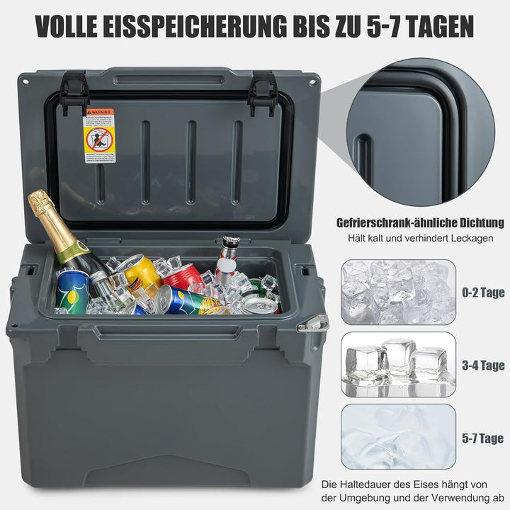 COSTWAY 21L Isolierbox Kühlbox tragbar, Wärmebehälter mit Flaschenöffner und Griff, Thermobox Speise